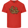 Valknut Symbol With Ravens Vikings Kids T-Shirt Childrens Red