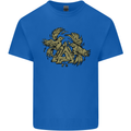 Valknut Symbol With Ravens Vikings Kids T-Shirt Childrens Royal Blue