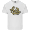 Valknut Symbol With Ravens Vikings Kids T-Shirt Childrens White