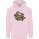 Valknut Symbol With Ravens Vikings Mens 80% Cotton Hoodie Light Pink