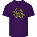 Valknut Symbol With Ravens Vikings Mens Cotton T-Shirt Tee Top Purple