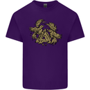 Valknut Symbol With Ravens Vikings Mens Cotton T-Shirt Tee Top Purple