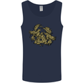 Valknut Symbol With Ravens Vikings Mens Vest Tank Top Navy Blue