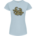 Valknut Symbol With Ravens Vikings Womens Petite Cut T-Shirt Light Blue