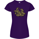 Valknut Symbol With Ravens Vikings Womens Petite Cut T-Shirt Purple