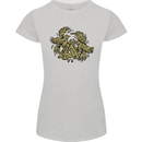 Valknut Symbol With Ravens Vikings Womens Petite Cut T-Shirt Sports Grey