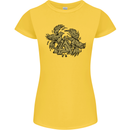 Valknut Symbol With Ravens Vikings Womens Petite Cut T-Shirt Yellow