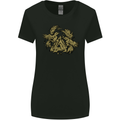 Valknut Symbol With Ravens Vikings Womens Wider Cut T-Shirt Black
