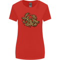 Valknut Symbol With Ravens Vikings Womens Wider Cut T-Shirt Red
