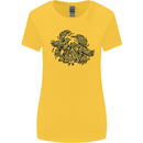 Valknut Symbol With Ravens Vikings Womens Wider Cut T-Shirt Yellow