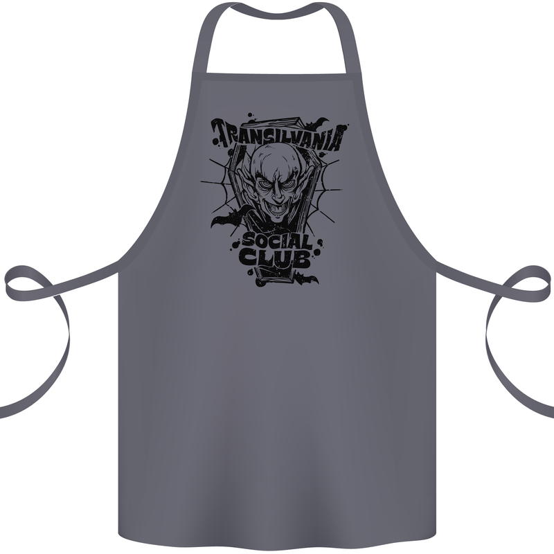 Vampires Transilvania Social Club Halloween Cotton Apron 100% Organic Steel