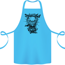 Vampires Transilvania Social Club Halloween Cotton Apron 100% Organic Turquoise