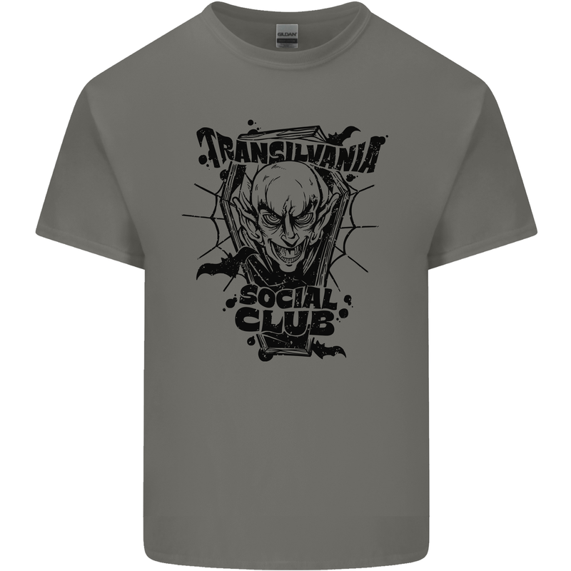 Vampires Transilvania Social Club Halloween Kids T-Shirt Childrens Charcoal
