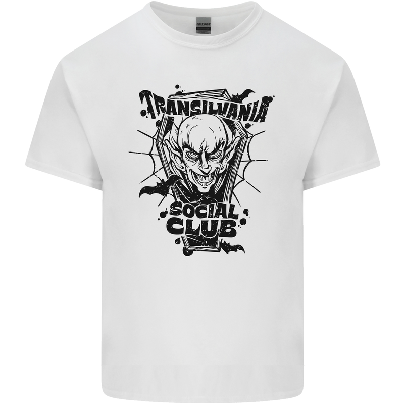 Vampires Transilvania Social Club Halloween Kids T-Shirt Childrens White
