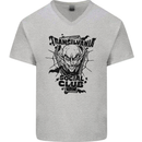 Vampires Transilvania Social Club Halloween Mens V-Neck Cotton T-Shirt Sports Grey