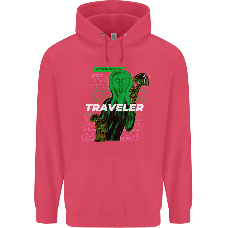 Van Gogh Alien Scream Art Magic Mushrooms Childrens Kids Hoodie Heliconia