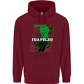 Van Gogh Alien Scream Art Magic Mushrooms Childrens Kids Hoodie Maroon