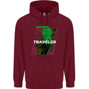 Van Gogh Alien Scream Art Magic Mushrooms Childrens Kids Hoodie Maroon