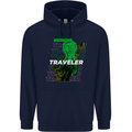 Van Gogh Alien Scream Art Magic Mushrooms Childrens Kids Hoodie Navy Blue