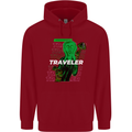 Van Gogh Alien Scream Art Magic Mushrooms Childrens Kids Hoodie Red