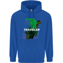 Van Gogh Alien Scream Art Magic Mushrooms Childrens Kids Hoodie Royal Blue