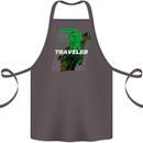 Van Gogh Alien Scream Art Magic Mushrooms Cotton Apron 100% Organic Dark Grey