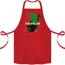 Van Gogh Alien Scream Art Magic Mushrooms Cotton Apron 100% Organic Red