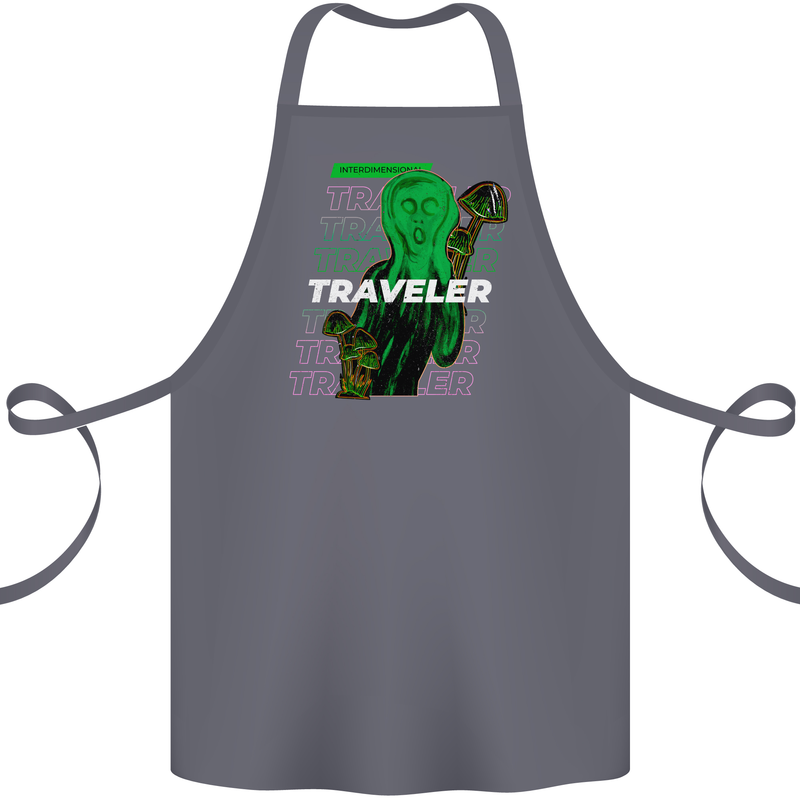 Van Gogh Alien Scream Art Magic Mushrooms Cotton Apron 100% Organic Steel