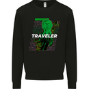 Van Gogh Alien Scream Art Magic Mushrooms Kids Sweatshirt Jumper Black