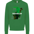 Van Gogh Alien Scream Art Magic Mushrooms Kids Sweatshirt Jumper Irish Green