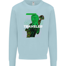 Van Gogh Alien Scream Art Magic Mushrooms Kids Sweatshirt Jumper Light Blue