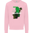 Van Gogh Alien Scream Art Magic Mushrooms Kids Sweatshirt Jumper Light Pink