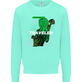 Van Gogh Alien Scream Art Magic Mushrooms Kids Sweatshirt Jumper Peppermint