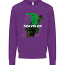 Van Gogh Alien Scream Art Magic Mushrooms Kids Sweatshirt Jumper Purple