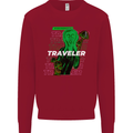 Van Gogh Alien Scream Art Magic Mushrooms Kids Sweatshirt Jumper Red