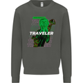 Van Gogh Alien Scream Art Magic Mushrooms Kids Sweatshirt Jumper Storm Grey