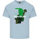 Van Gogh Alien Scream Art Magic Mushrooms Kids T-Shirt Childrens Light Blue