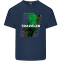 Van Gogh Alien Scream Art Magic Mushrooms Kids T-Shirt Childrens Navy Blue