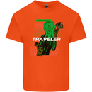 Van Gogh Alien Scream Art Magic Mushrooms Kids T-Shirt Childrens Orange