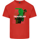 Van Gogh Alien Scream Art Magic Mushrooms Kids T-Shirt Childrens Red