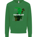 Van Gogh Alien Scream Art Magic Mushrooms Mens Sweatshirt Jumper Irish Green
