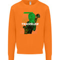 Van Gogh Alien Scream Art Magic Mushrooms Mens Sweatshirt Jumper Orange
