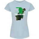 Van Gogh Alien Scream Art Magic Mushrooms Womens Petite Cut T-Shirt Light Blue
