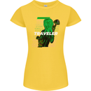 Van Gogh Alien Scream Art Magic Mushrooms Womens Petite Cut T-Shirt Yellow