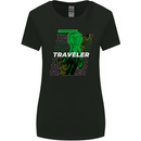 Van Gogh Alien Scream Art Magic Mushrooms Womens Wider Cut T-Shirt Black