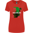 Van Gogh Alien Scream Art Magic Mushrooms Womens Wider Cut T-Shirt Red