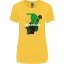 Van Gogh Alien Scream Art Magic Mushrooms Womens Wider Cut T-Shirt Yellow