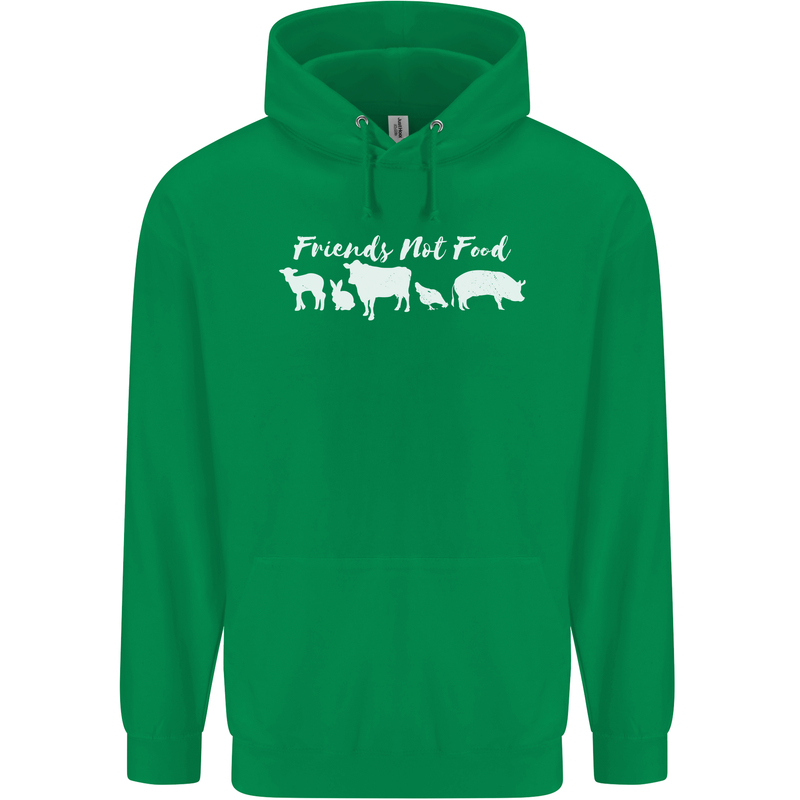 Vegan Animals Are Friends Not Food Childrens Kids Hoodie Irish Green