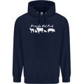 Vegan Animals Are Friends Not Food Childrens Kids Hoodie Navy Blue
