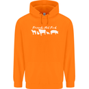 Vegan Animals Are Friends Not Food Childrens Kids Hoodie Orange